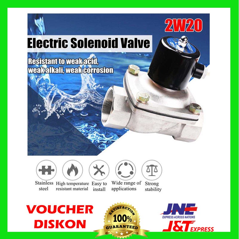 Jual Solenoid Water Valve 220V 3/4 Inch - Penyiram Tanaman - Mematikan ...