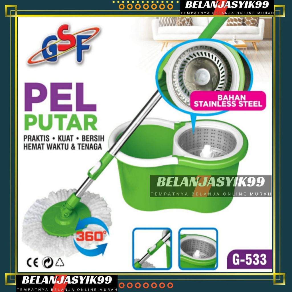 MAGIC MOP GSF MURAH / ALAT PEL PEMBERSIH LANTAI / MAGIC MOP GSF STAINLESS STEEL / MAGIC MOP PEMBERSIH LANTAI GSF