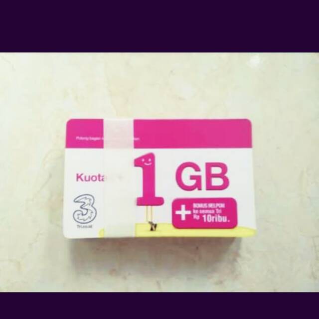 Vocher kuota tri 1gb BM1 all jaringan non bonus kuot 4g