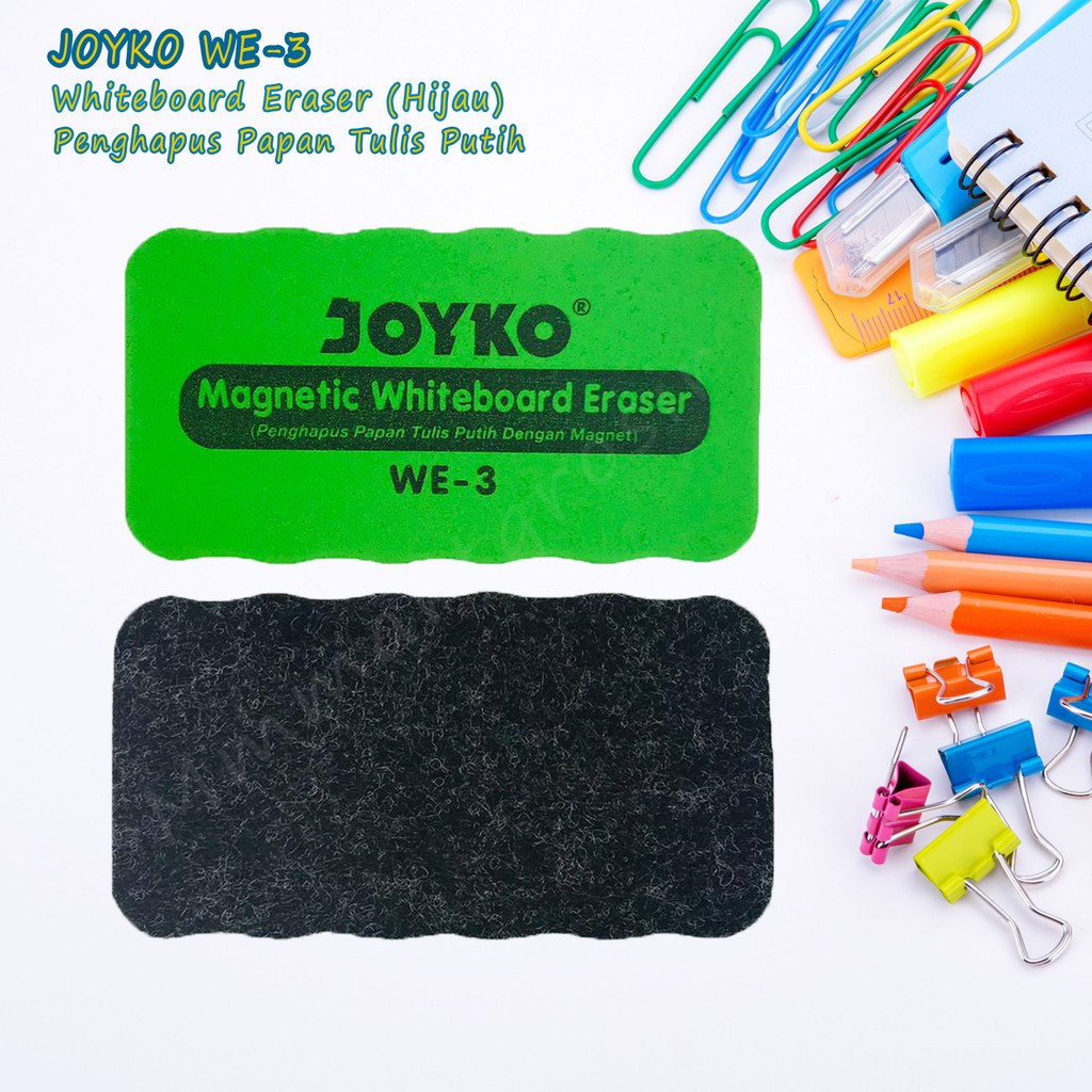 Joyko / Penghapus Papan Tulis / Whiteboard Magnet WE-3 / Hijau