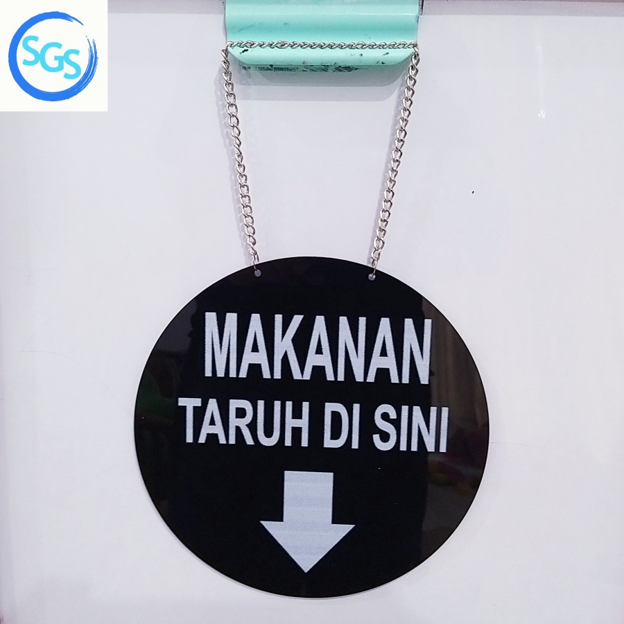 

Sign MAKANAN TARUH DISINI 20Cm Signboard Akrilik UV Print