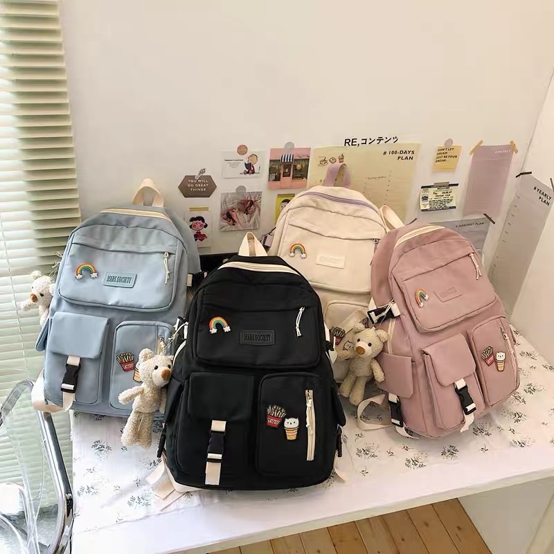 BIG RAMADHAN SALE TAS RANSEL KPOP WANITA REMAJA SMP SMA  FASHION KOREA (TIDAK TERMASUK AKSESORIS ) TAS KOREA IMMONT BAG