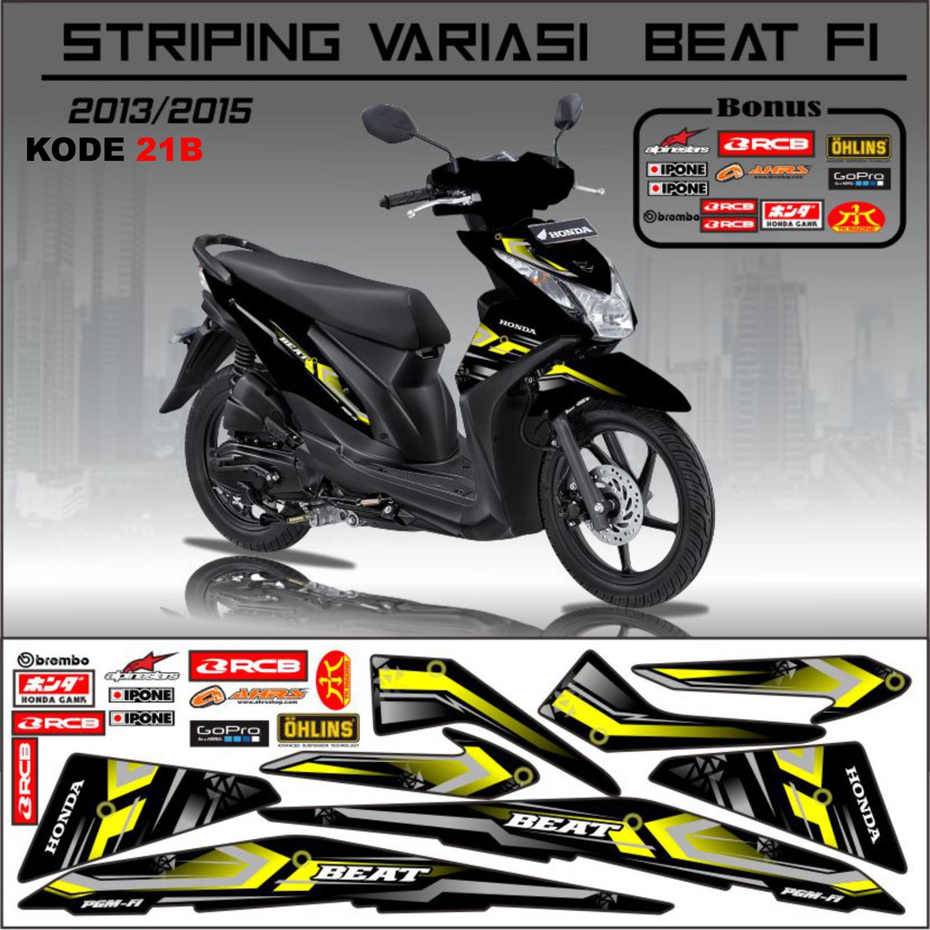 Striping Beat Variasi Stiker Beat Kode 21