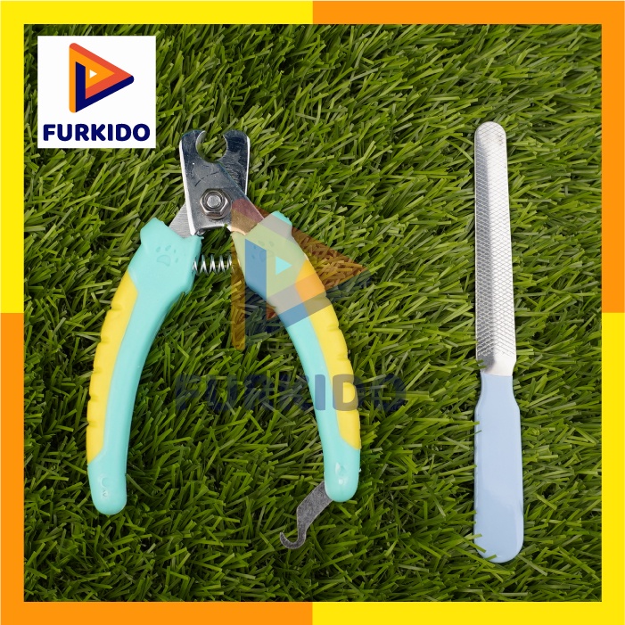 Richu Pet Nail Clipper Gunting Kuku Kucing Anjing 1 Set Gunting Kikir