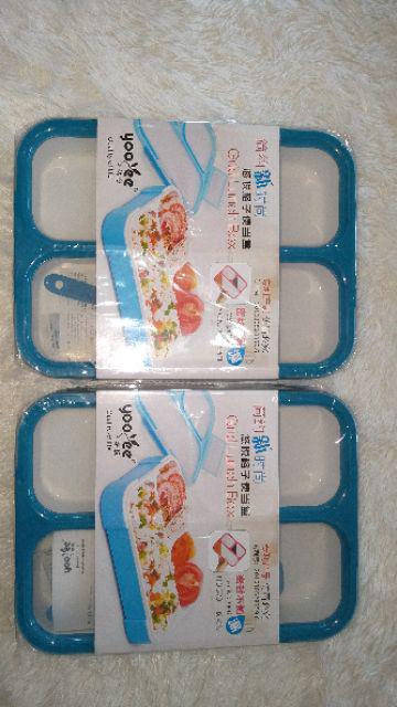 Kotak Makan Yoyee/lunch Box Yoyee/kotak Makan Anti Tumpah Sekat 3 Dan Sekat 4 579  578
