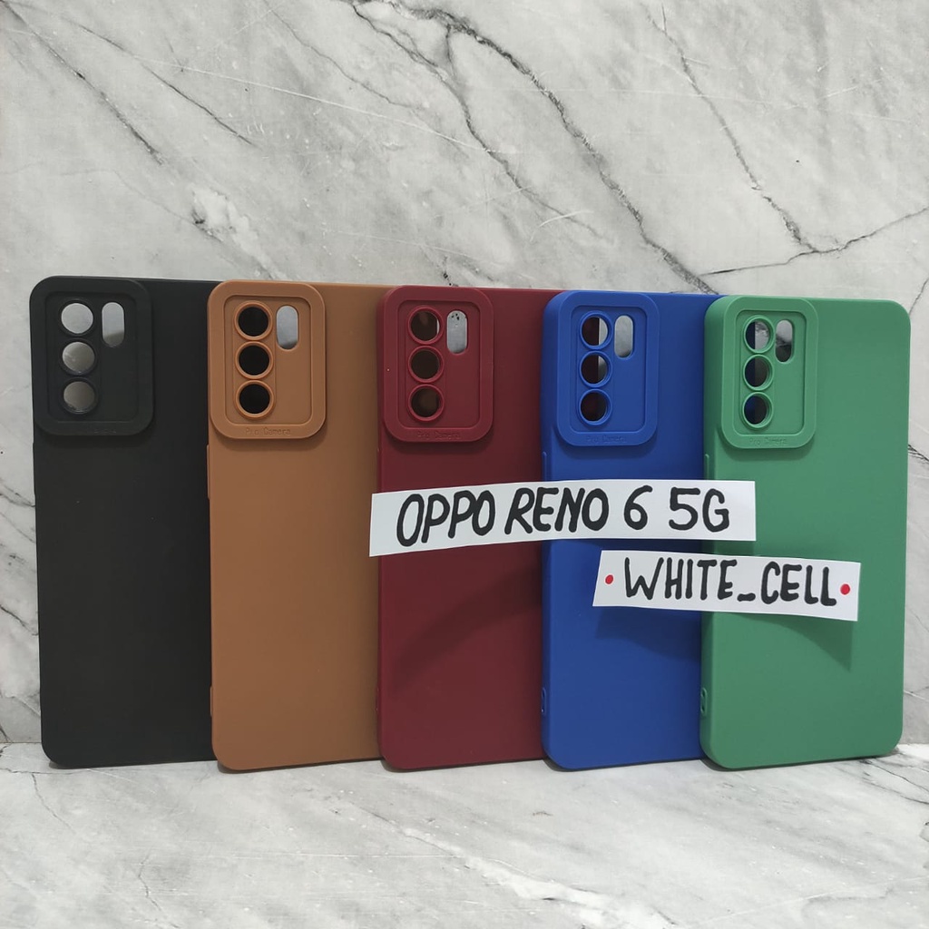 SoftCase ProCamera Silicon Matte Case Full Cover Oppo Reno 6 5G Reno 5F White_Cell