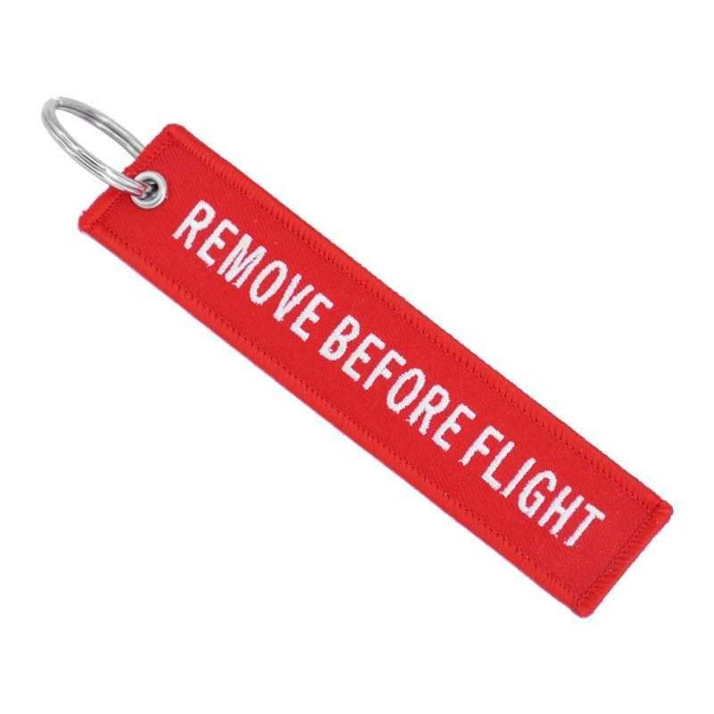 Gantungan Kunci Fashion Tag Remove Before Flight - AE120693 - Red