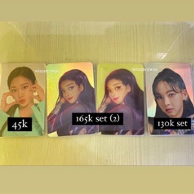 WTS PC AESPA GISELLE MEDIHEAL V2, KARINA LENTI HOLO STANDEE BM BLACK MAMBA, NL NEXT LEVEL SET