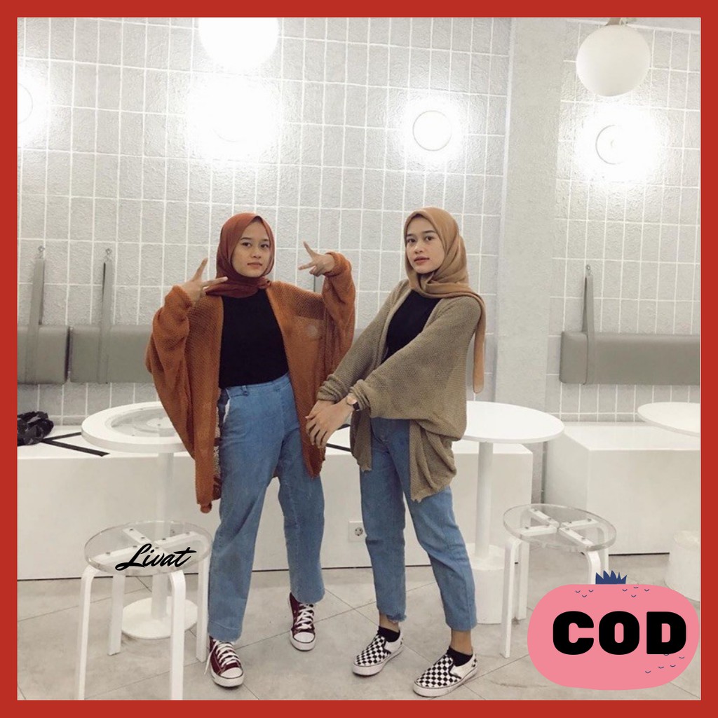 Kardigan Panjang Cardigan Rajut Wanita Wanita Batwing Kelelawar