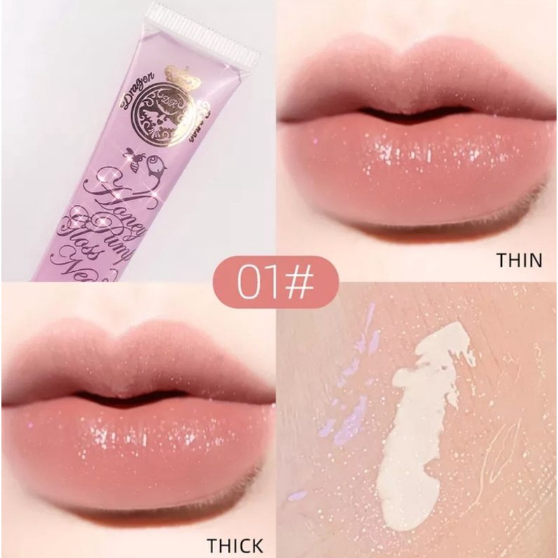 LIP GLOSS TRANSPARAN LAPISAN BIBIR, MINYAK BIBIR, KACA, CERMIN AIR PELEMBAB JELI MUTIARA MENGKILAP