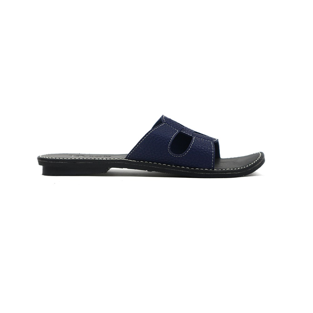 [COD✓] Sandal Papirut Wanita / Sandal Wanita Papirut Murah /Sandal Kulit Jeruk Kokop EDCC002 - Beely-Biru Navy