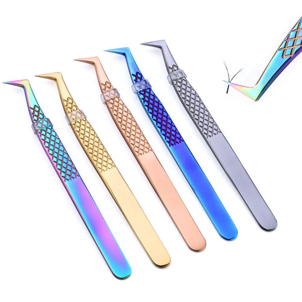 Agustina Pinset Alis 3D 6D Tangan Profesional Anti-slip Forceps Make up Aksesori Klip Klem Bulu Mata Ekstensi Forceps