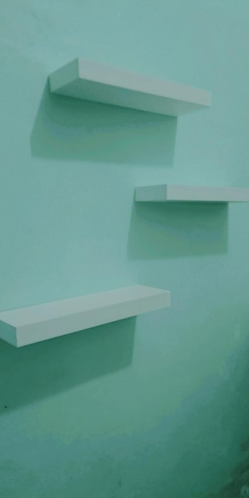 Set Rak Dinding Minimalis 3 Pcs Ukuran 40 & 40 & 40 Cm Rak Ambalan Dinding Tempel Ambalan Gantung