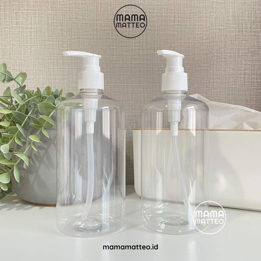 BOTOL PUMP KOSONG / botol baru bening / Rumah Tangga Estetik Sanitiser Refill 500ml