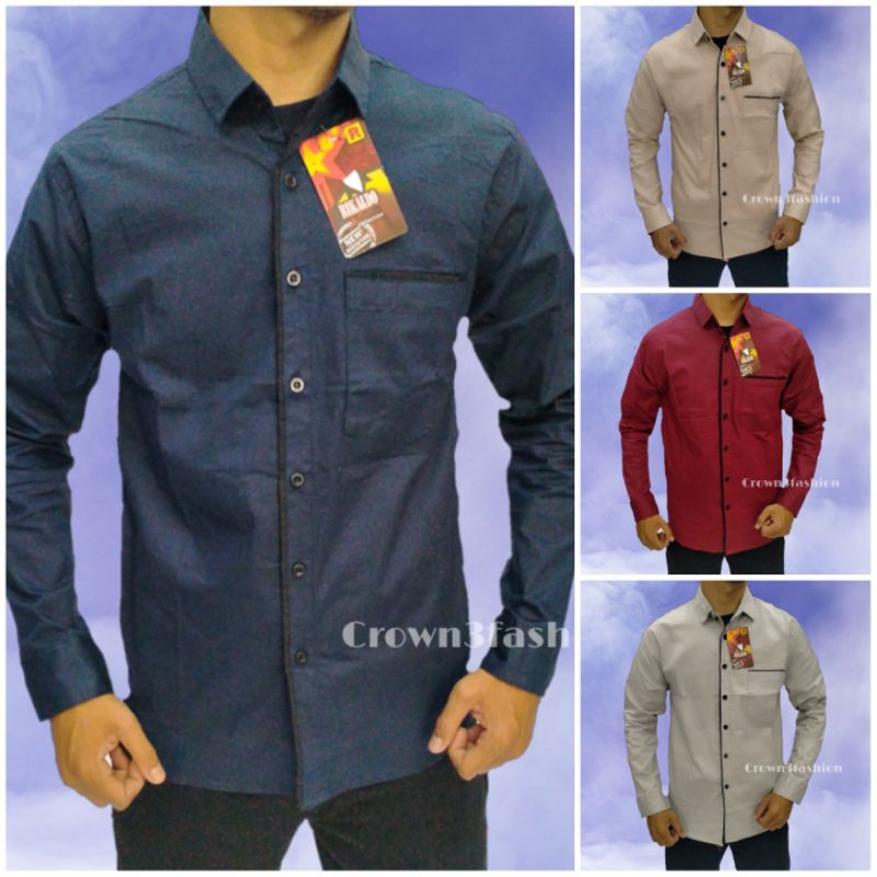 KEMEJA PRIA KATUN KOTAK &amp; POLOS TERPOPULER *COD√
