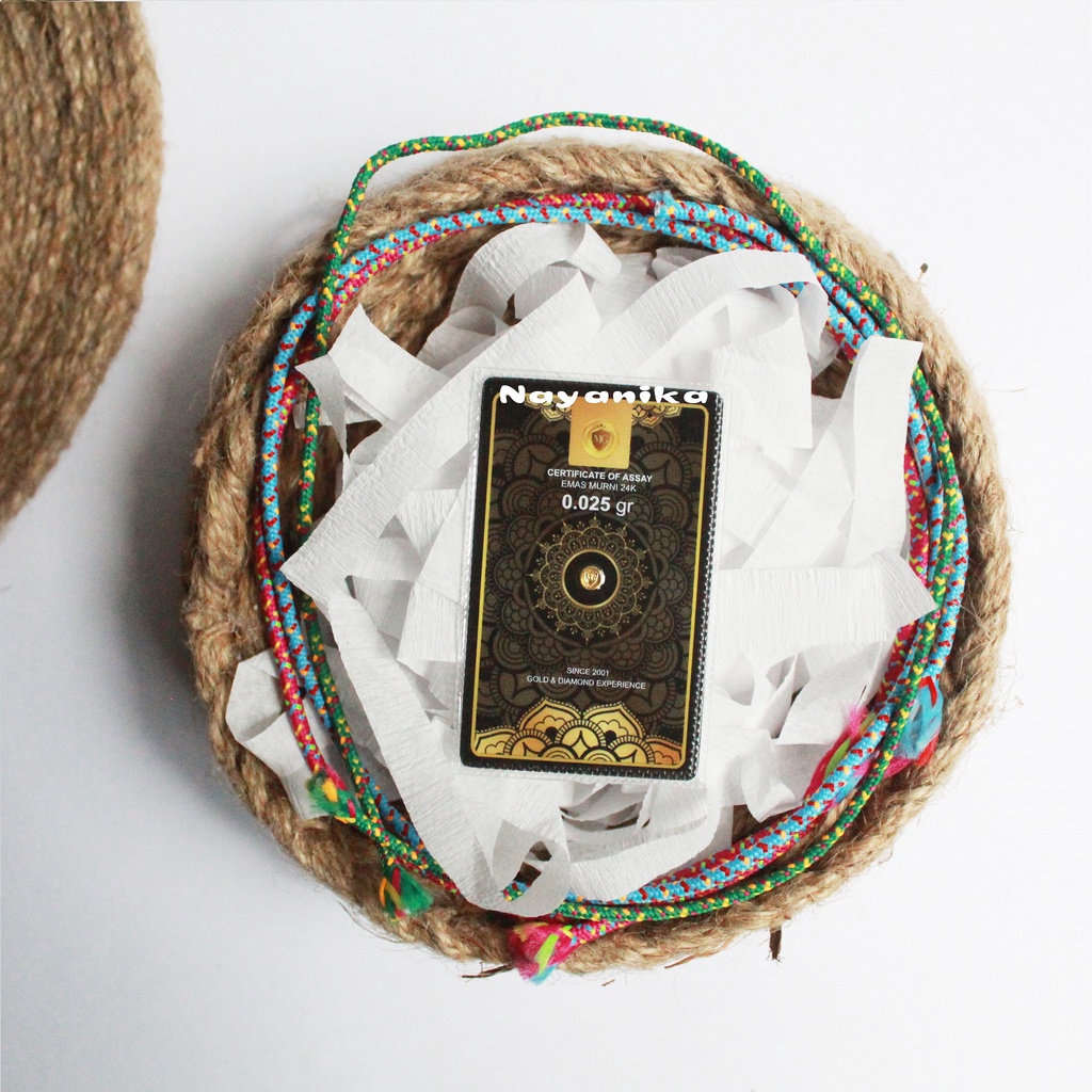 Emas Minigold 0.025 gram Emas Murni Logam Mulia 24K  (Gold/LM/Antam)