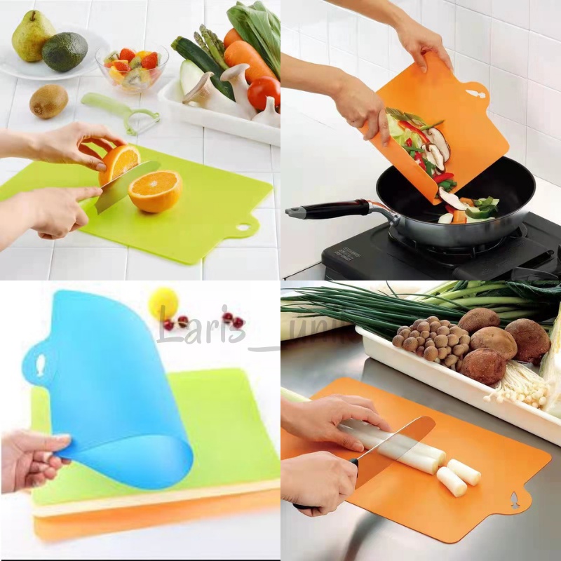 PROMO Talenan Plastik Lentur Alas Potong Telenan Chopping Cutting Board Talenan Dapur Lentur Fleksibel / Talenan Plastik Elastis / Alas Potong Sayur Daging Anti Licin