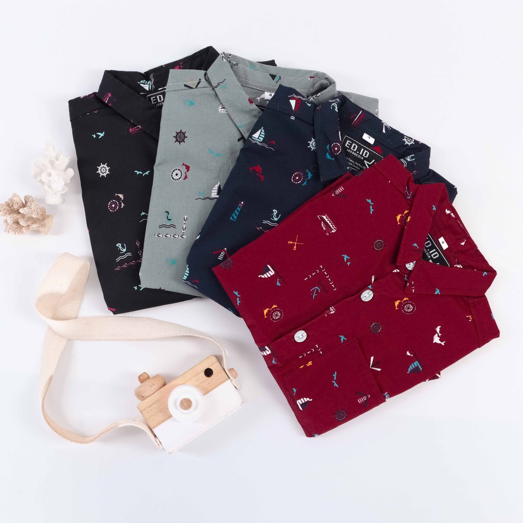 MOKOKOMO kemeja anak laki-laki kids SEAL kemeja anak pria baju lebaran anak fashion anak laki laki