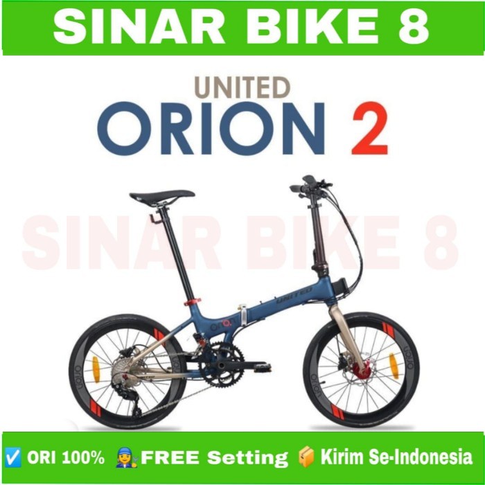 Sepeda Lipat Ukuran 20 Inch UNITED ORION VOL 2 Shimano 105 2x11 Speed Hidrolk