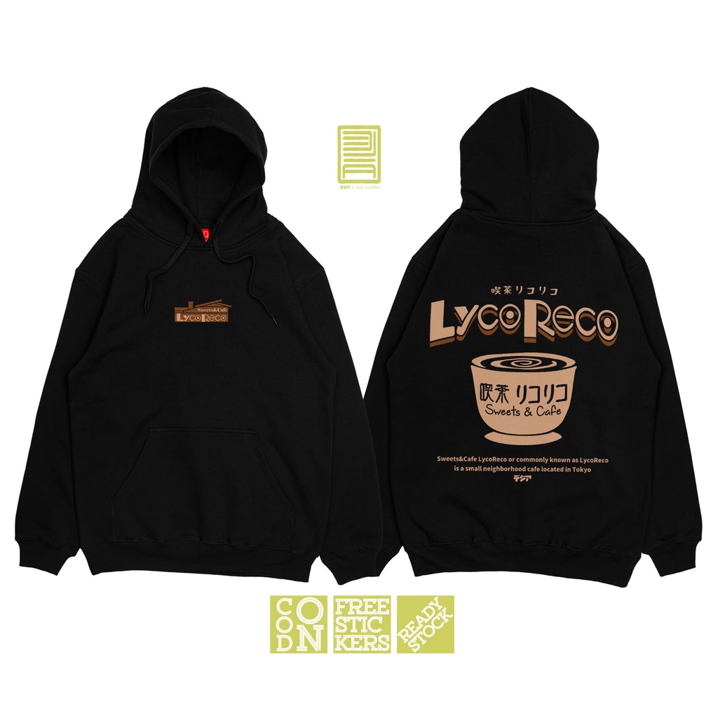 Hoodie LYCORECO SWEETS AND CAFE LYCORIS RECOIL Outwear Anime Manga DJA Cloth