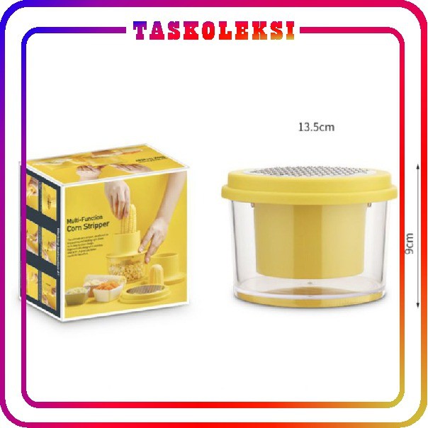 ☛TK☚ R355 2 in 1 Multi-Fungsi Parutan Jagung Parutan Jahe Corn Stripper Alat Pemarut Jagung BPA FREE