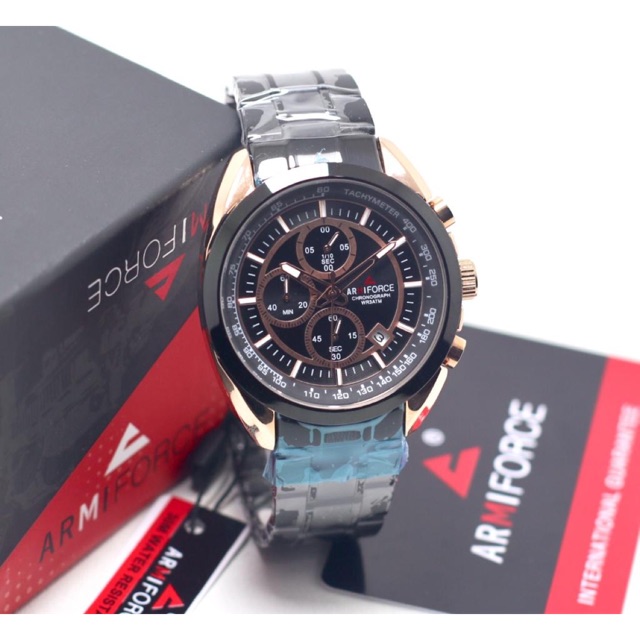 Jam tangan Pria Armi Force original  chrono on water resist