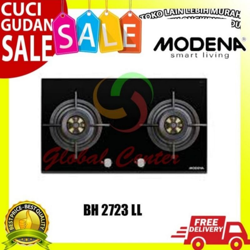 KOMPOR TANAM GAS MODENA BH 2723 BURNER FULL KUNINGAN