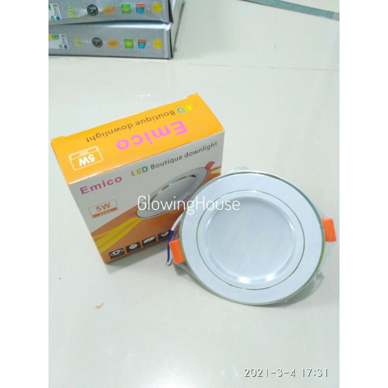 lampu downlight plafon led 5 watt 3 warna