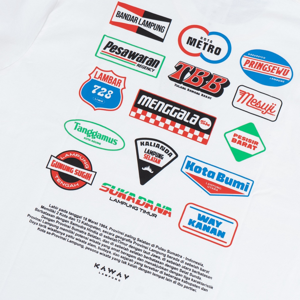 Kaway T-shirt Kaos PROVINCE BADGE WHITE