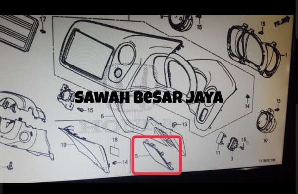 Jual [a] Fuse Lid - Cover Tutup Sekering Sekring Dashboard Bawah Stir Honda Brio Mobilio