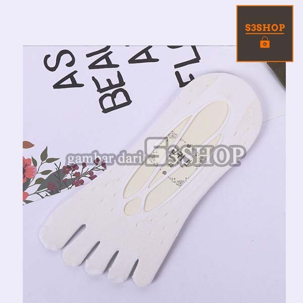 Kaos Kaki Tipis Wanita Invisible 5 Jari Hidden Finger Socks Anti Slip