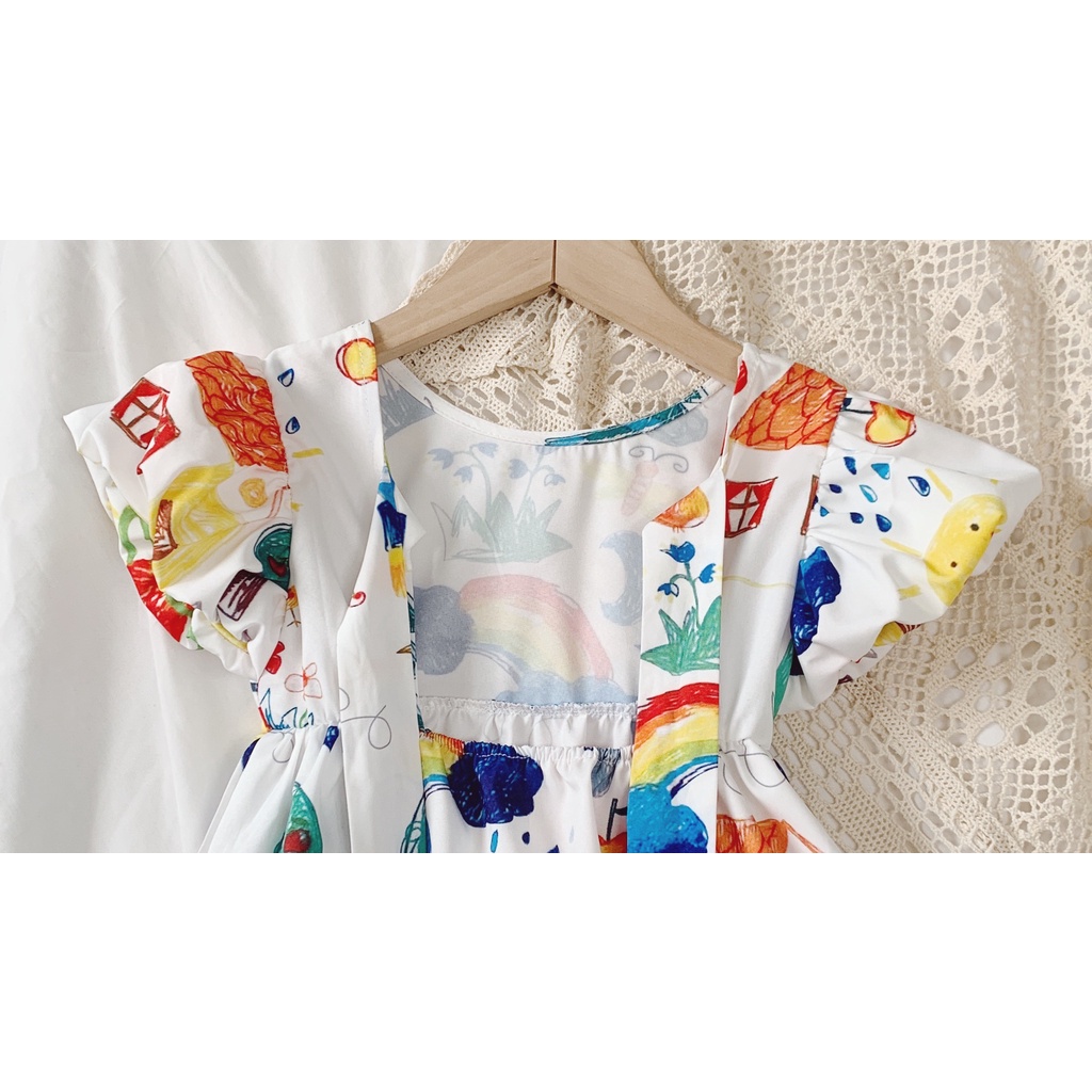 DRESS Anak Perempuan DRESS RAINBOW Dres bayi motif korea Baju anak perempuan  Dress Anak Cewek Import