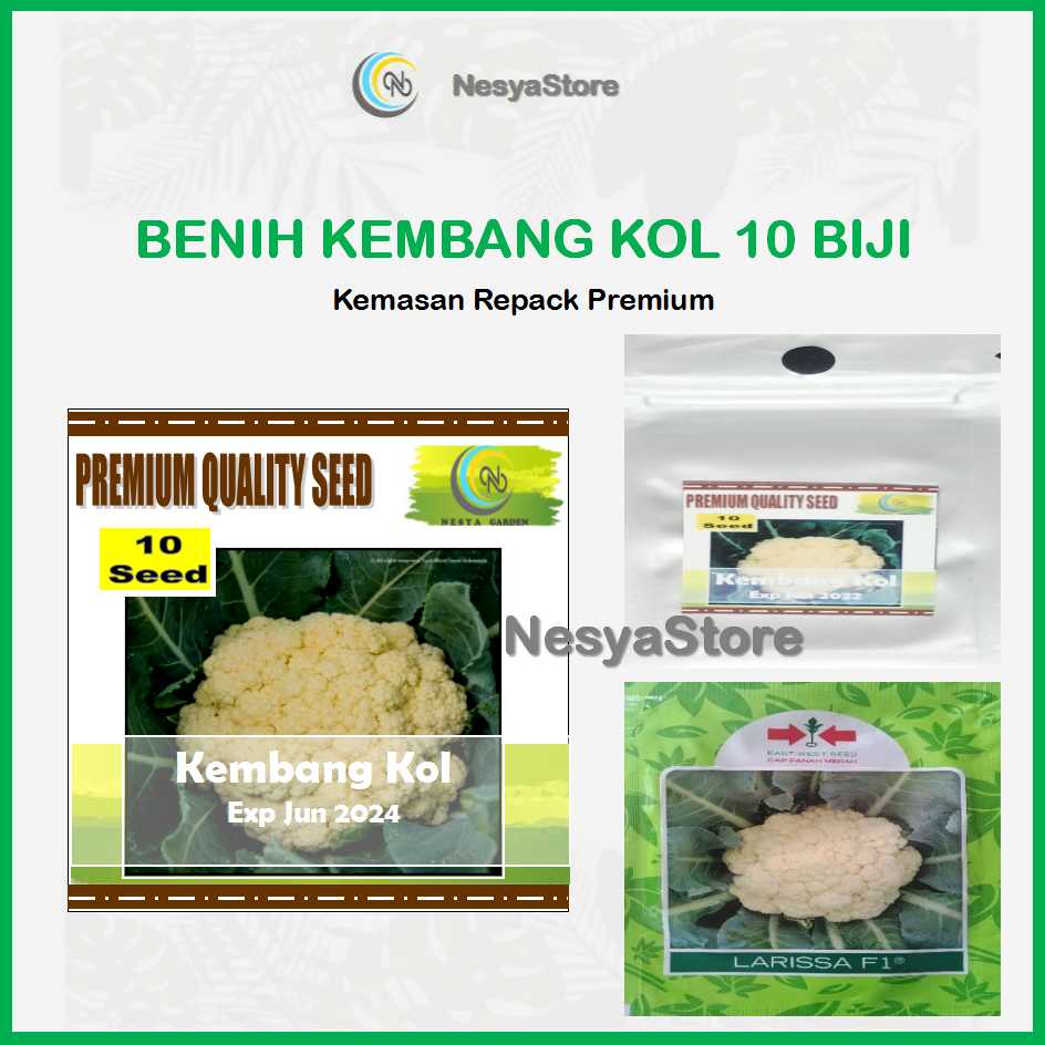 10 Biji Benih Kol Larissa Cap Panah Merah - Biji Benih Sayur Repack Seribuan