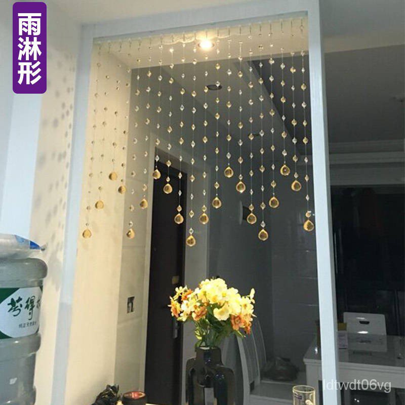 Q8aY door curtain﹏ Pintu tirai manik tirai tirai kristal rumah tangga gaya Eropah ruang tamu beranda