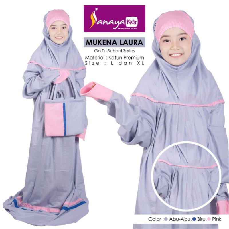 Mukena Anak Terusan Loretta Laura Original Brand by Sanaya Kids-4