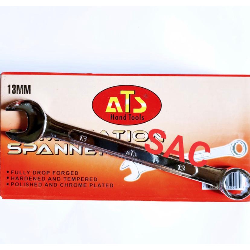 Kunci Ring Pas ATS 13 mm - Kunci Kombinasi 13mm - Combination Spanner