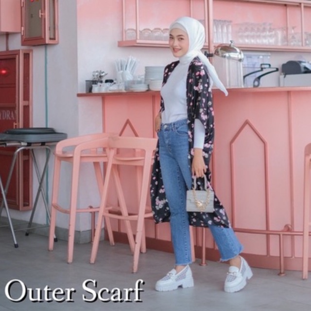 Outer scarf hermeee/Maksmara/Wolvis premium/Satin silk
