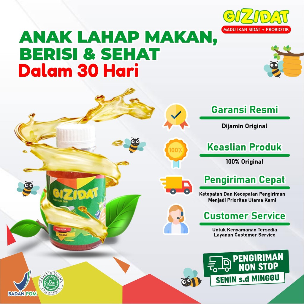 Gizidat Original - Madu Penambah Nafsu Makan Berat Badan