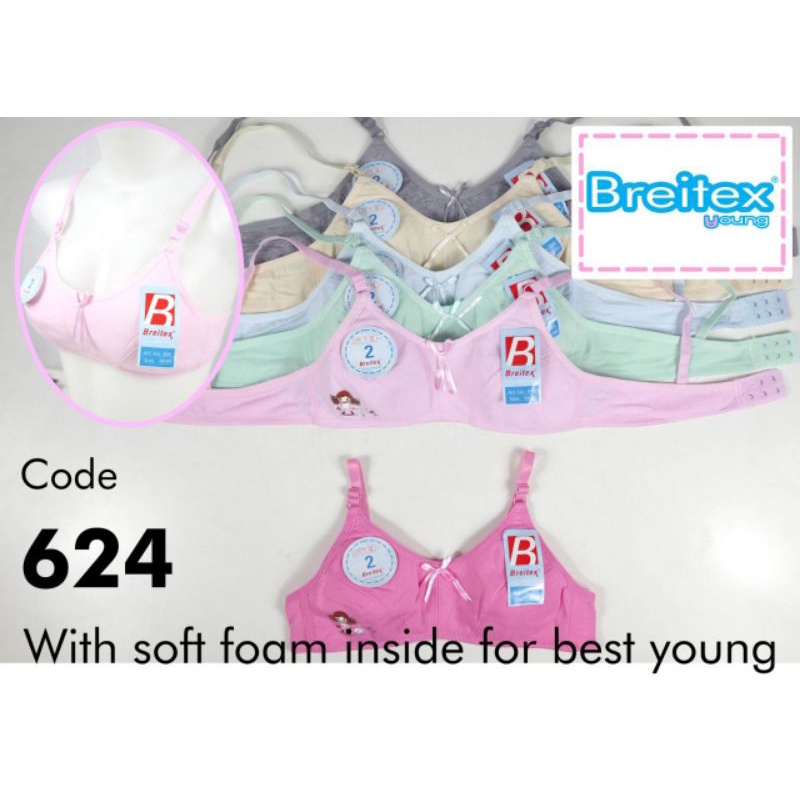 BRA  BREITEX 624 BH FASHION REMAJA | BRA PELAJAR BH BUSA TIPIS TANPA KAWAT