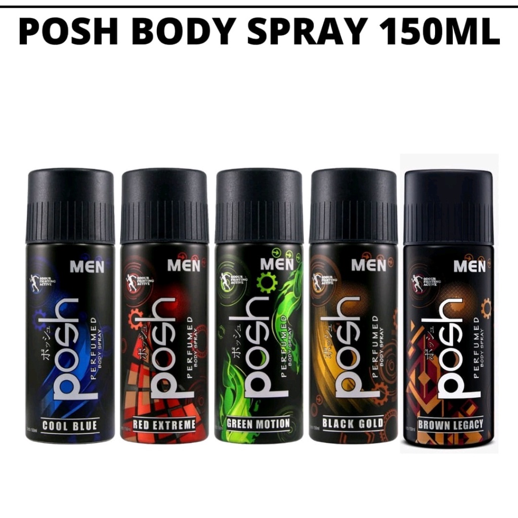 POSH MEN Body Spray Perfumed Parfum Cologne Pria 150ml