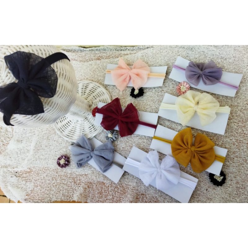 headband Newborn Bandana Anak Bando Bayi Headband Bunga Bandana Bayi bando tali aksesoris