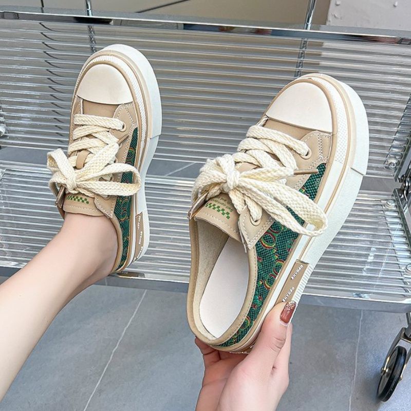 RYX - Soft Khaki Sepatu Kanvas Sneakers Wanita Fashion Casual - Ori Import