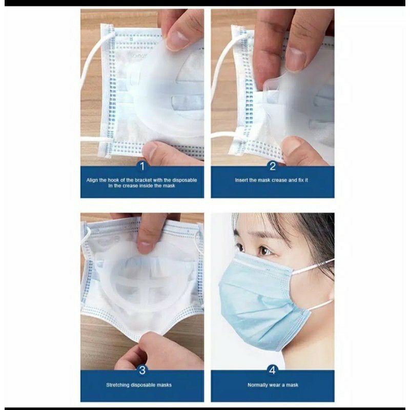 [Promosi Terbaru]Penyangga Masker Mask Bracket Support 3D Anti Sesak Anti Pengap