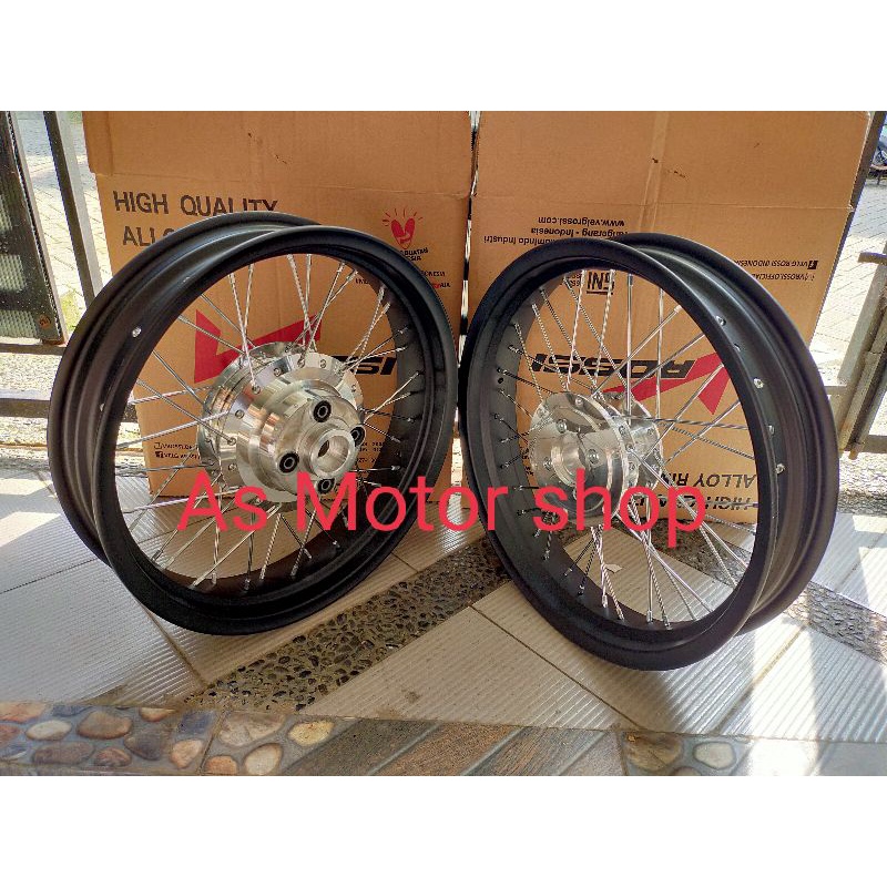 VELG SET ROSSI SPRINT XD TAPAK LEBAR  250 350 RING 17TROMOL SET MEGAPRO PRIMUS