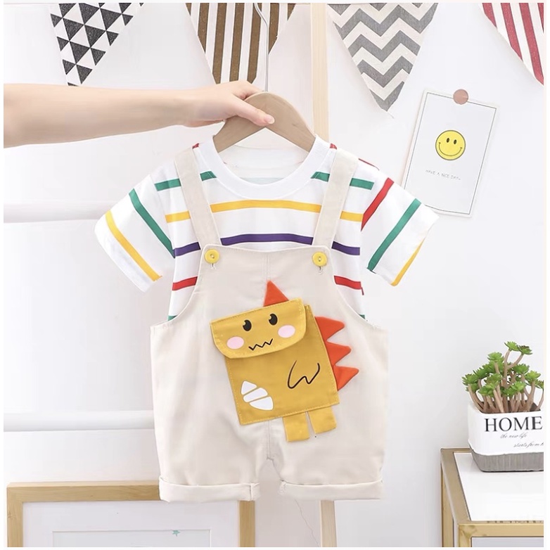 babyfit R- super overall DINO CUTE baju setelan anak cowok lb-j07