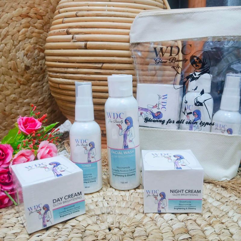 WDC GLOW BEAUTY/SKINCARE FARMA WDC BPOM ORIGINAL/FARMA WDC GLOW/PAKET PENCERAH WAJAH