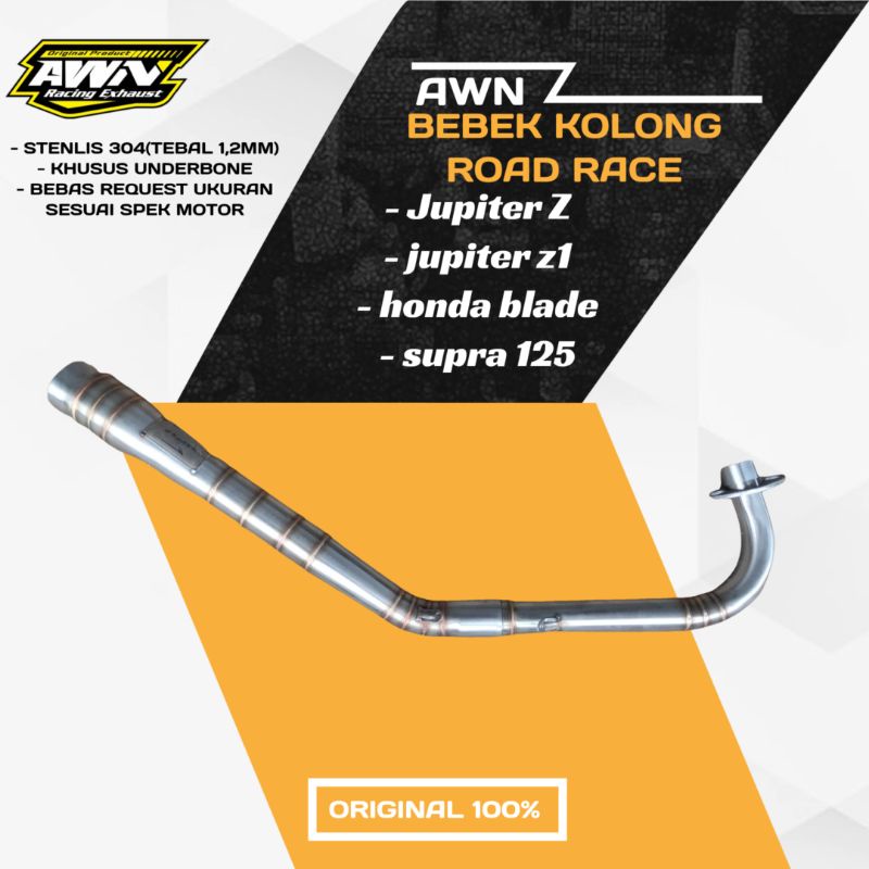pipa leher knalpot kph 5tp awn bebek road race/leher knalpot road race supra/leher knalpot road race