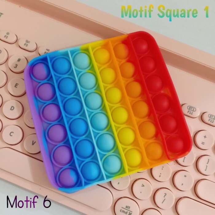 POP IT RAINBOW VIRAL PUSH POP BUBBLE FIDGET MAINAN ANAK - BC-MOTIF 06