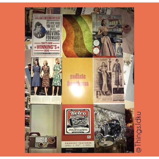 POSTER DINDING RETRO VINTAGE