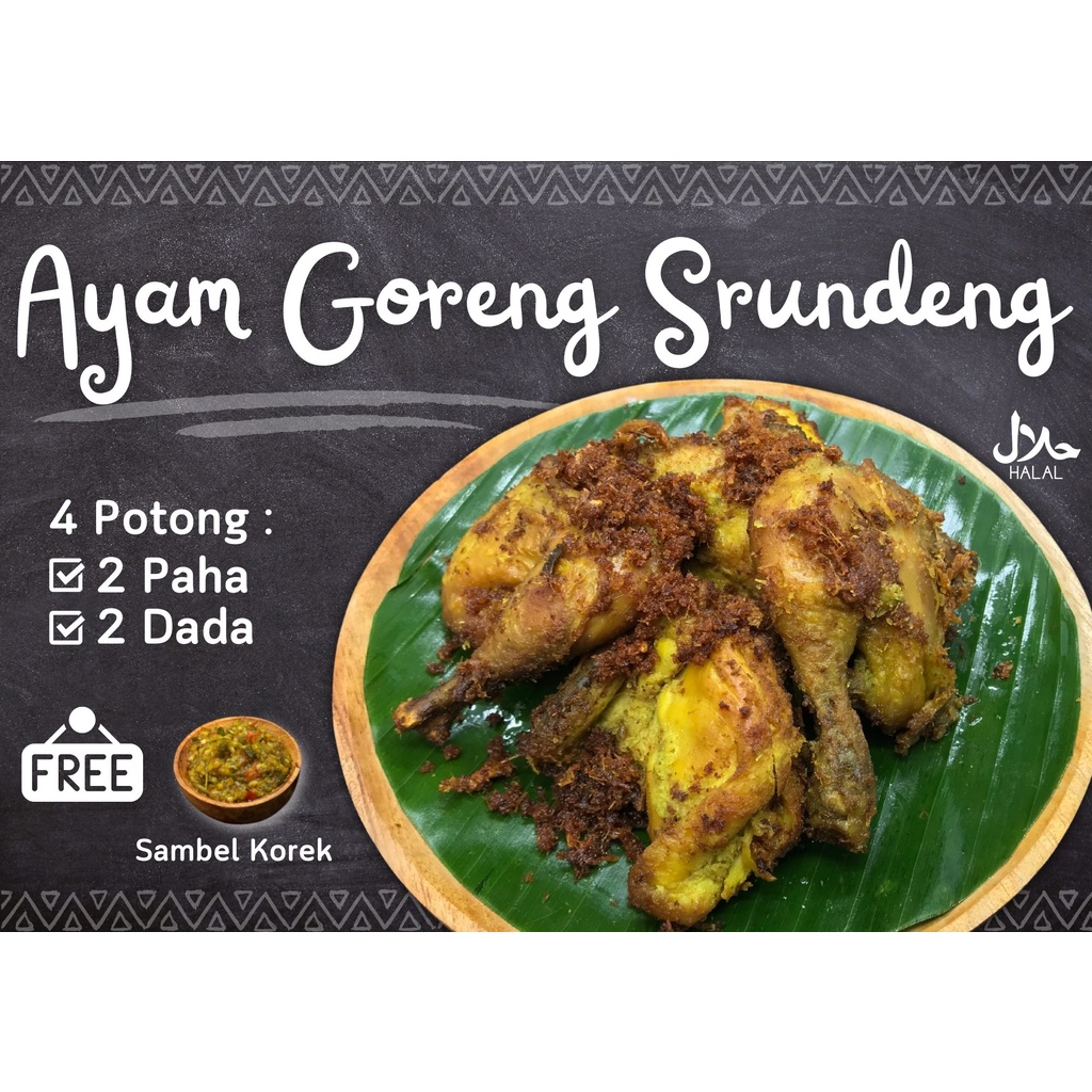 

FROZEN FOOD | SIAP SAJI | AYAM GORENG SERUNDENG - 2 PAHA & 2 DADA